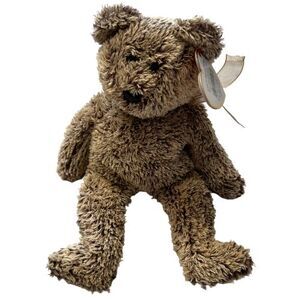 Ty Beanie Babies 2002 Harry Teddy Bear Plush Brown Soft Furry Stuffed Animal Toy